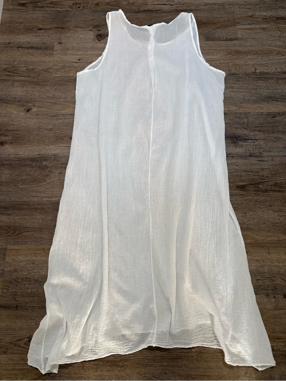 Meo Meli White Sleeveless Cotton Maxi Dress - Classic Summer Layer - Picture 8 of 8